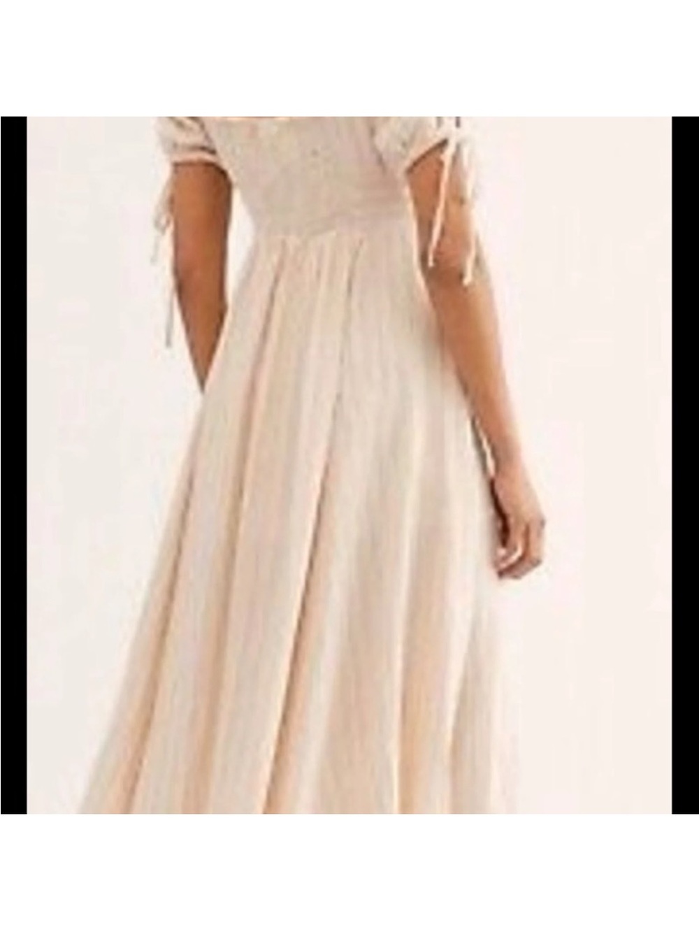 Free People Sunshine Eyes Linen Midi Dress Sz M - Picture 4 of 15